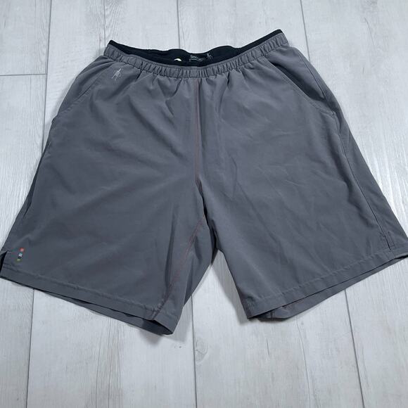 Smartwool Active Lined Shorts Mens Small Gray Lined 8" Running Merino Wool - Picture 1 of 13